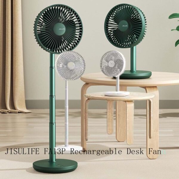 JISULIFE Rechargeable and Extendable Desk Fan