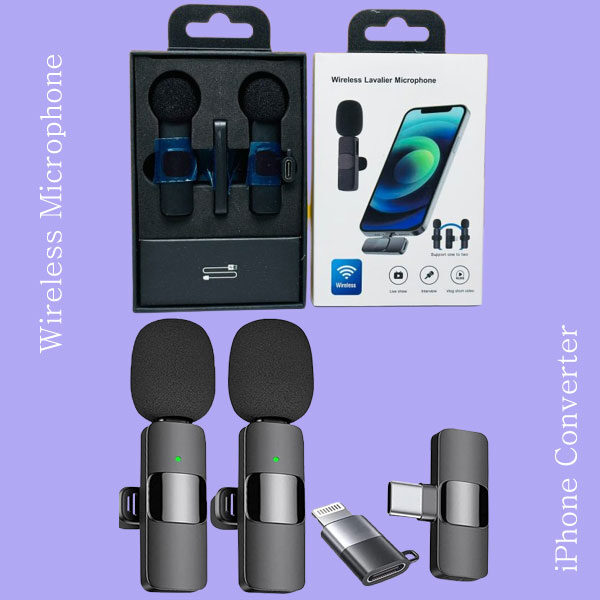Wireless Microphone with iPhone Converter