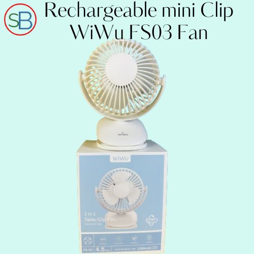 Rechargeable mini Clip WiWu FS03 Fan (1)