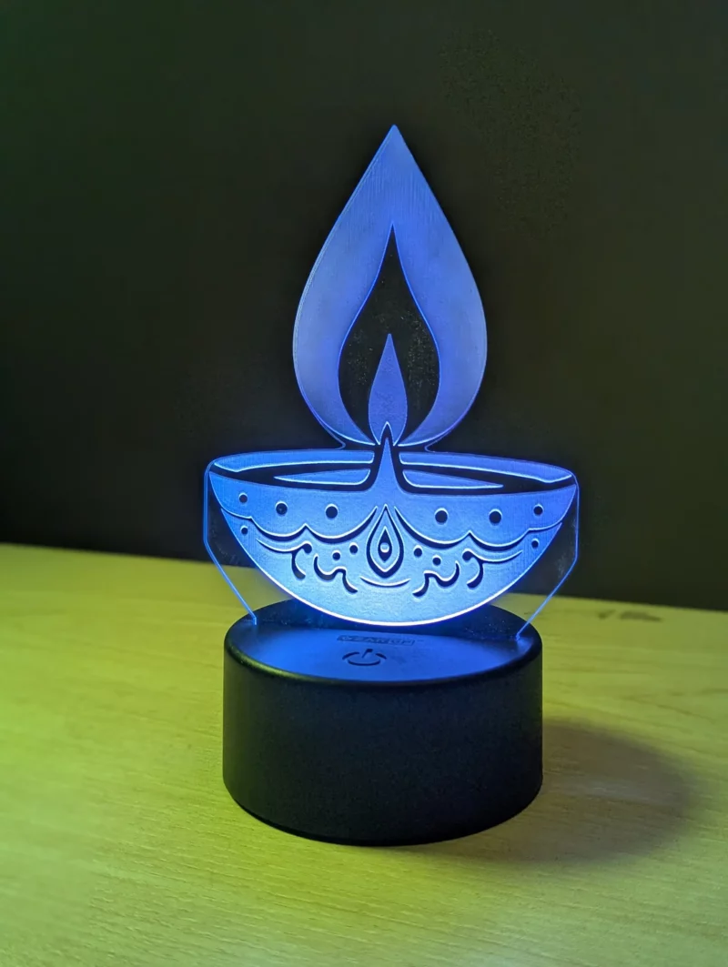 GearUP Black Base Acrylic Multicolor Night Lamp GearUP Black Base Acrylic Multicolor Night Lamp