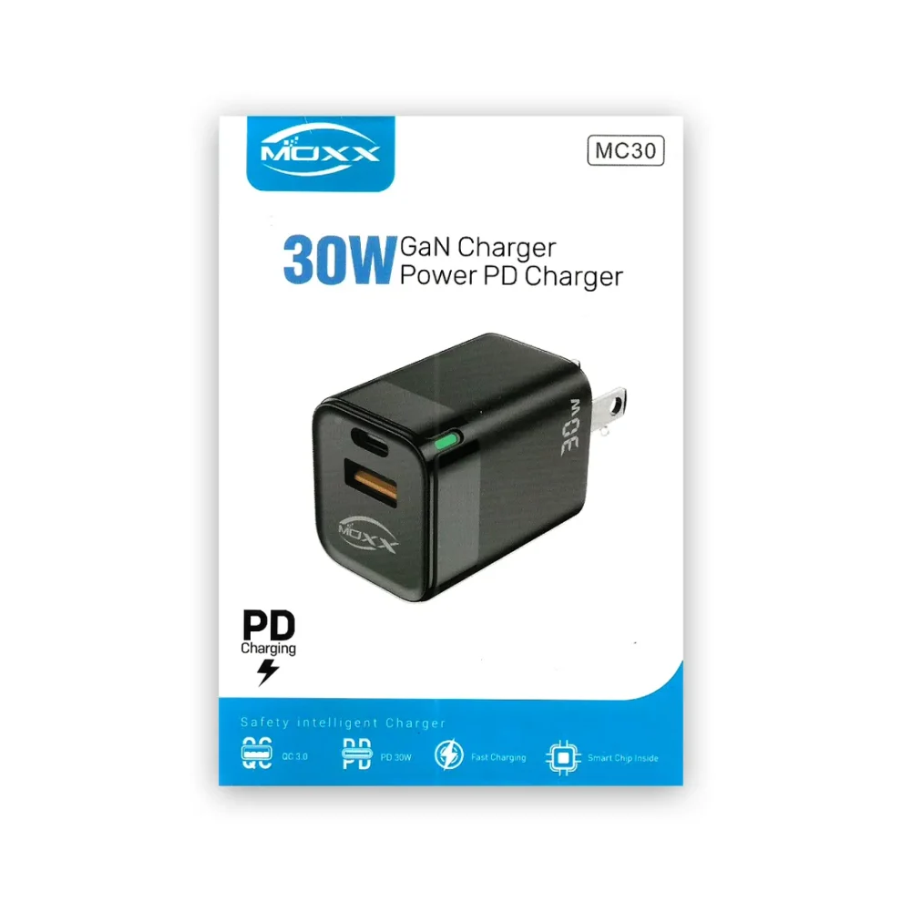 MOXX MC30 Power PD 30W Adapter Type-C & USB+A Port MOXX MC30 Power PD 30W Adapter Type-C & USB+A Port