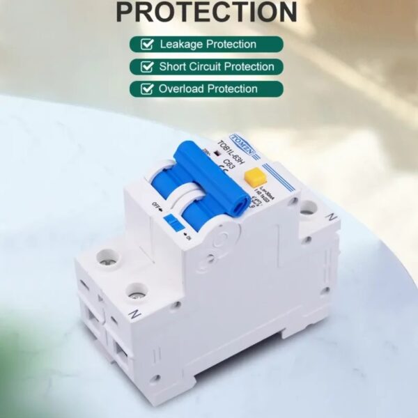 OMZN 2P 63A RCBO Circuit Breaker with Leakage Protection/ OMZN 2 পোল ৬৩A আরসিবিও লিকেজ প্রটেকশন ব্রেকার