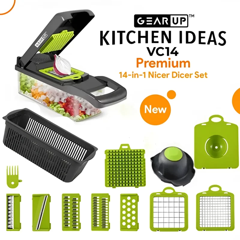 GearUP VC14 Premium 14-in-1 Vegetable and Fruits Multifuction Cutting Slicer Kitchen Tools GearUP VC14 Premium 14-in-1 Vegetable and Fruits Multifuction Cutting Slicer Kitchen Tools