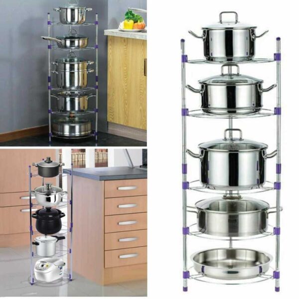Super 5-Layer Stainless Steel Kitchen Pot Organizer